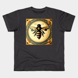 Vintage Bee Pattern 3 Kids T-Shirt